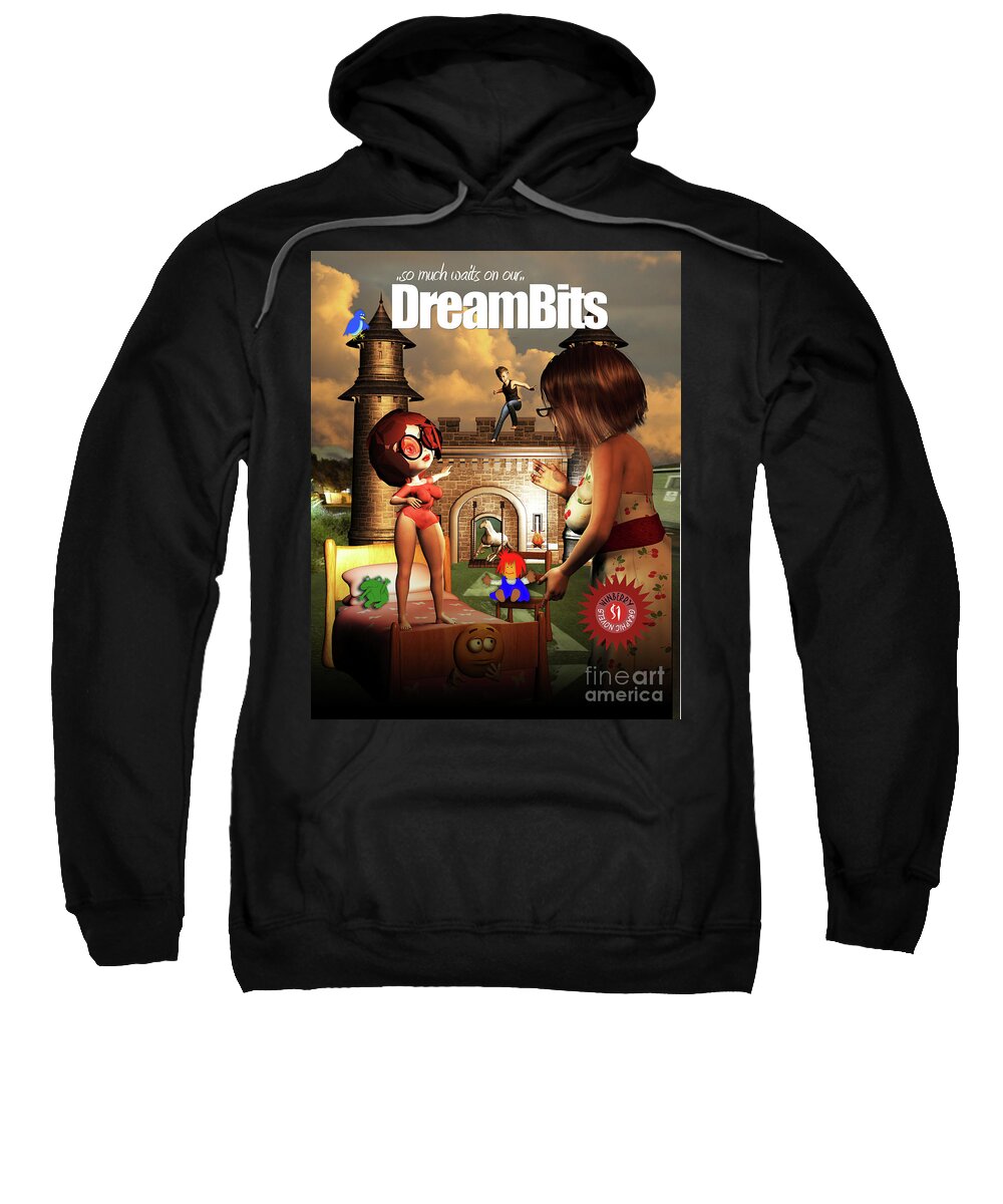 Wooden Books Sweatshirt featuring the digital art Wooden Books #2 by Bob Winberry