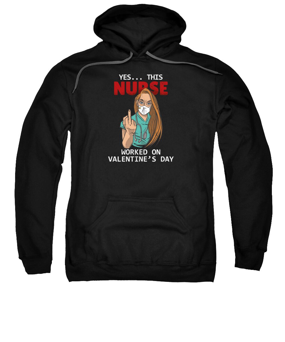 Nurse Sweatshirt featuring the digital art Nurse Valentines Day Nursing RN Nurses #3 by Toms Tee Store