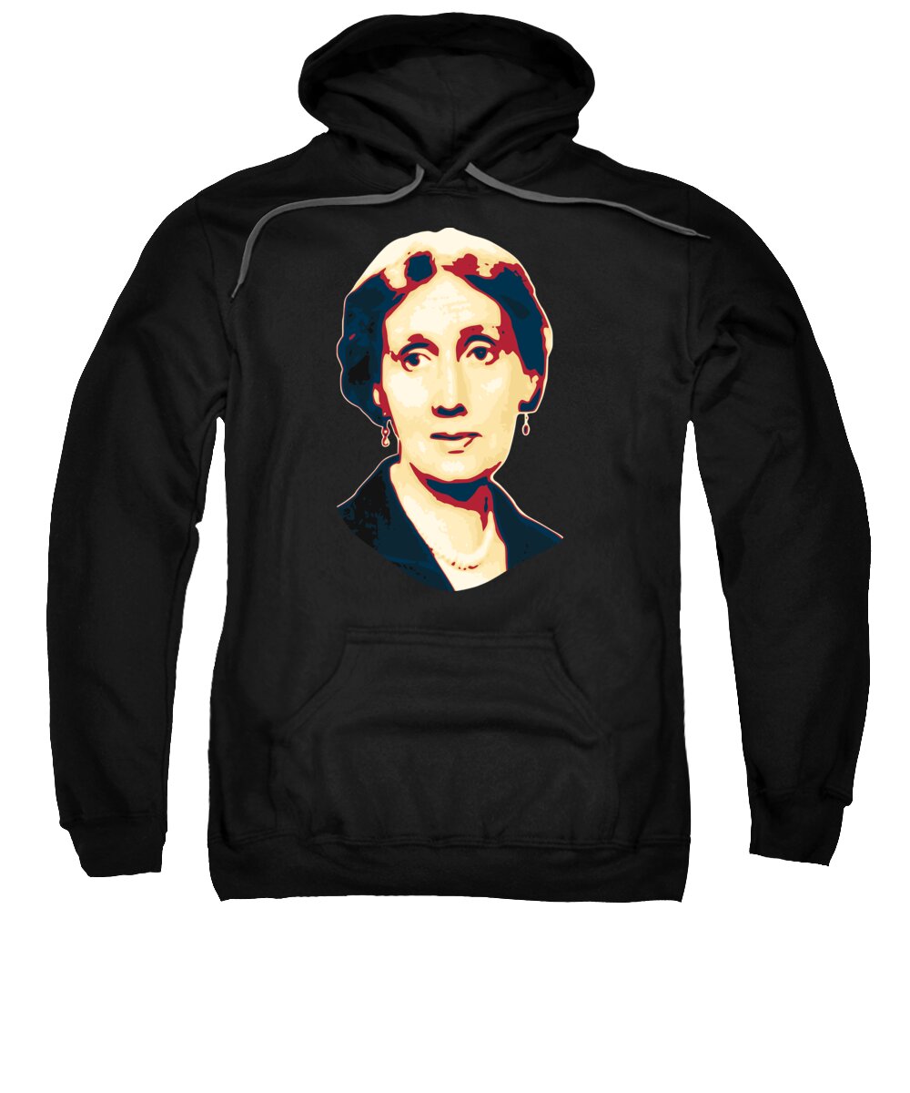 Virginia Sweatshirt featuring the digital art Virginia Woolf by Megan Miller