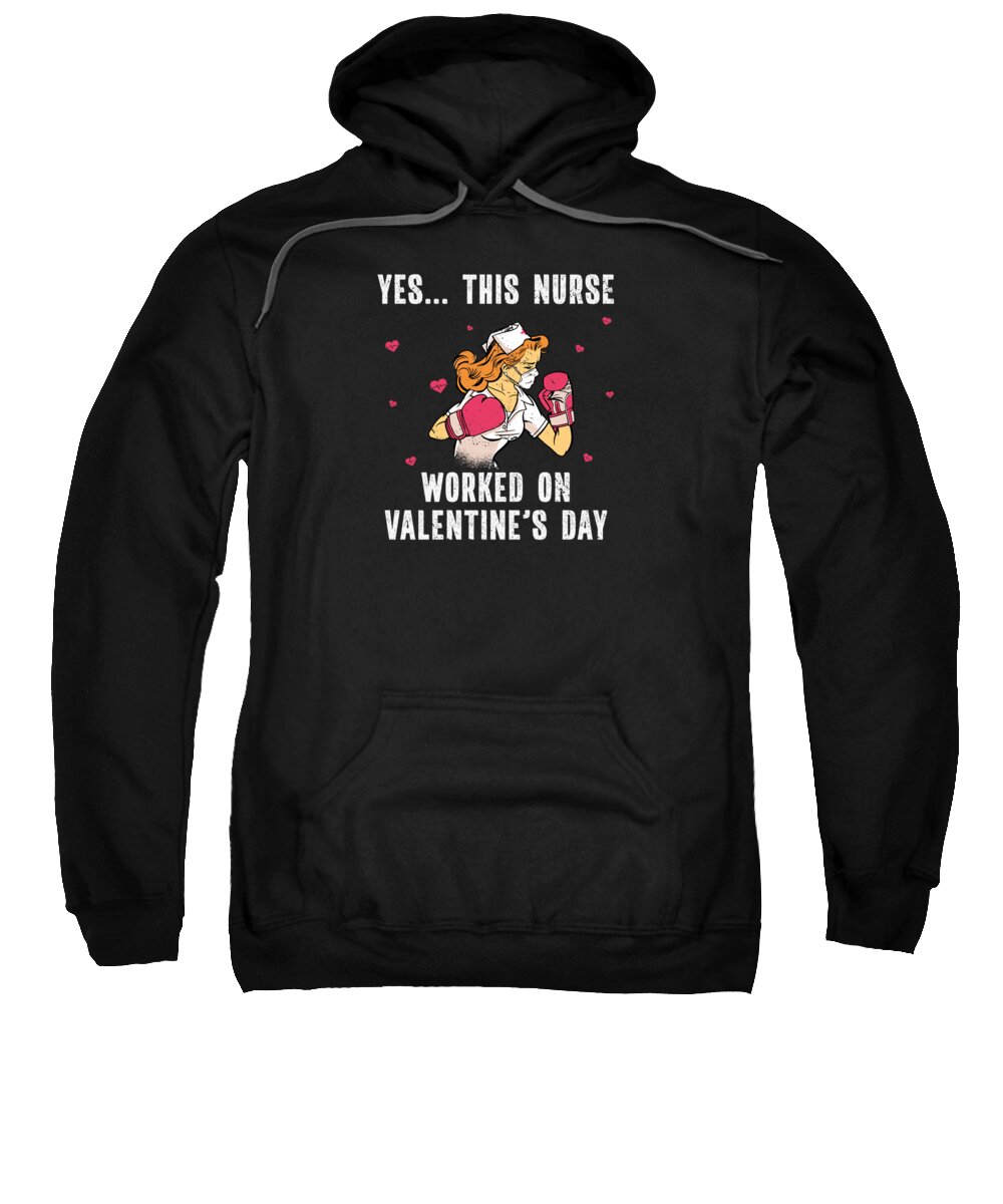 Nurse Sweatshirt featuring the digital art Nurse Valentines Day Nursing RN Nurses #5 by Toms Tee Store