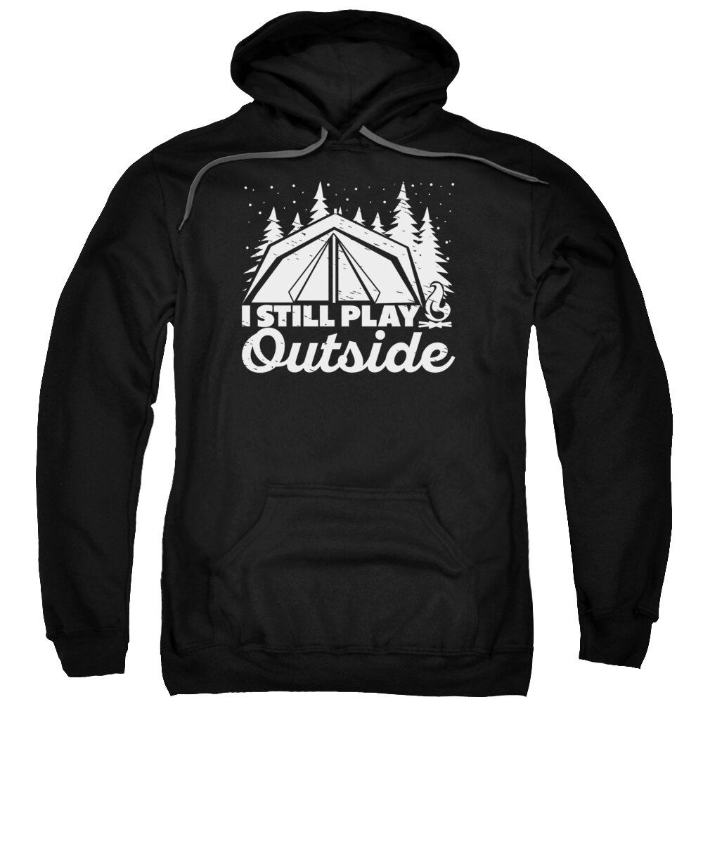 Camping Sweatshirt featuring the digital art Camper Explore Forest Wilderness Outdoors Camping #6 by Toms Tee Store
