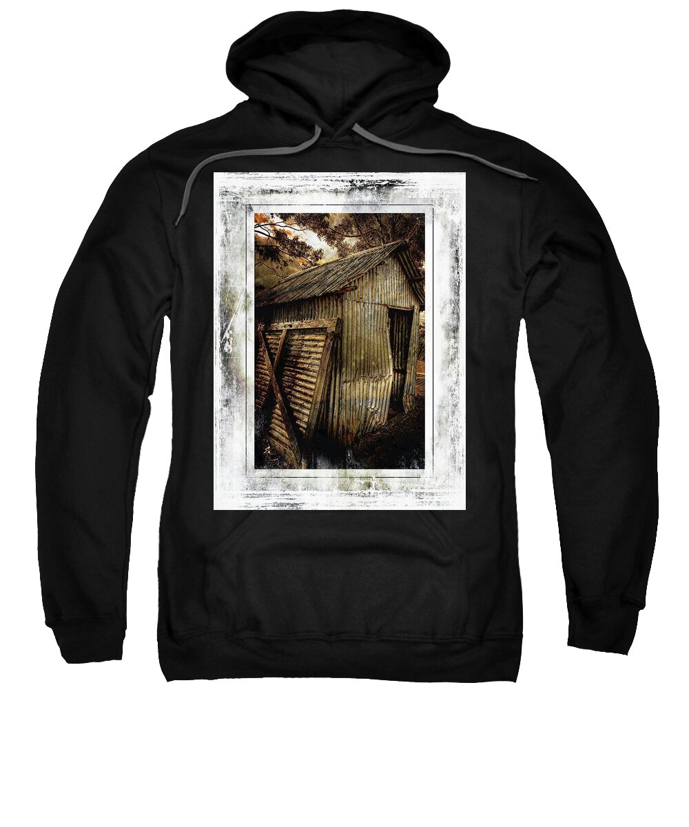 Shed Sweatshirt featuring the photograph Abstract Vintage Shed by Michelle Liebenberg