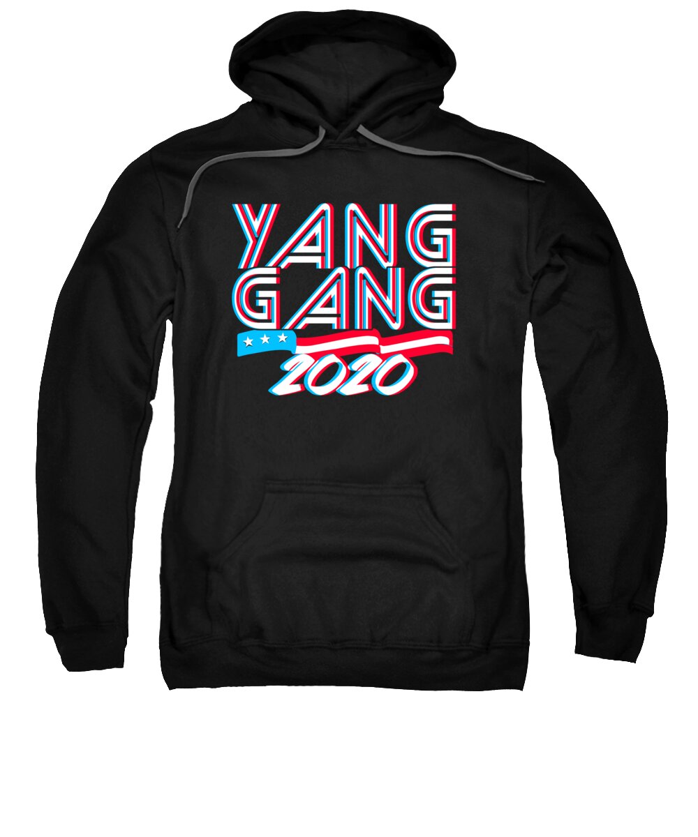 Election Sweatshirt featuring the digital art Andrew Yang Gang 2020 by Flippin Sweet Gear