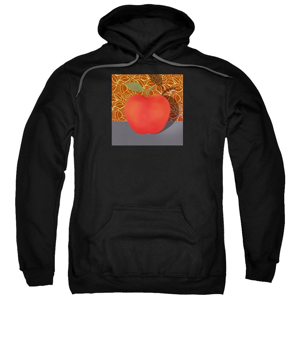 Apple Sweatshirt featuring the digital art Apple by Steve Hayhurst