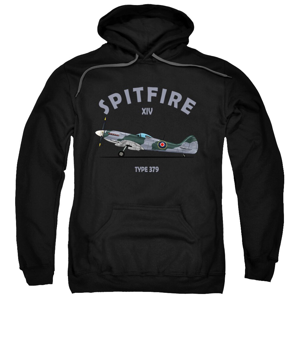 Spitfire Xiv Sweatshirt featuring the photograph The Spitfire XIV by Mark Rogan