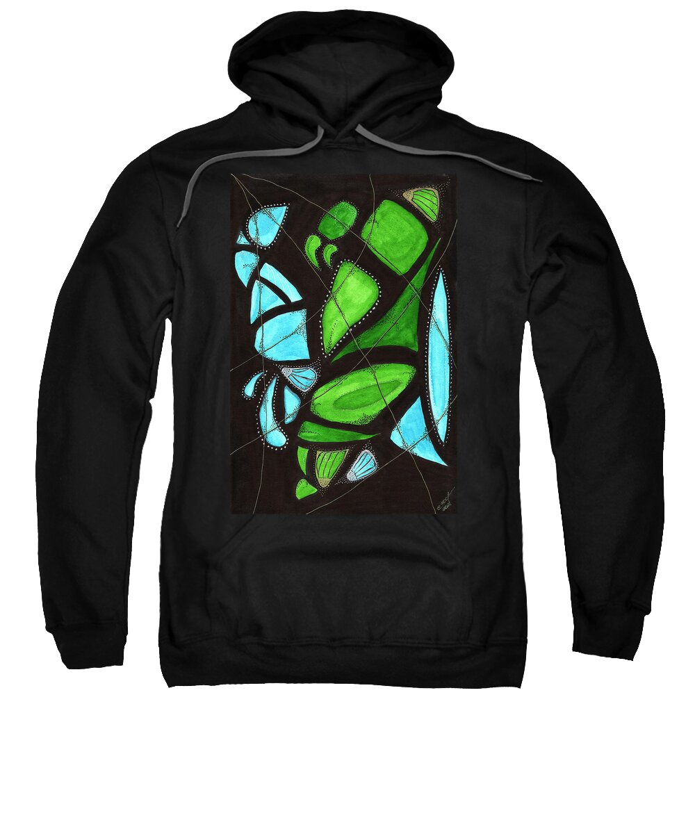 Abstract Sweatshirt featuring the painting Ascendant by Misty Morehead