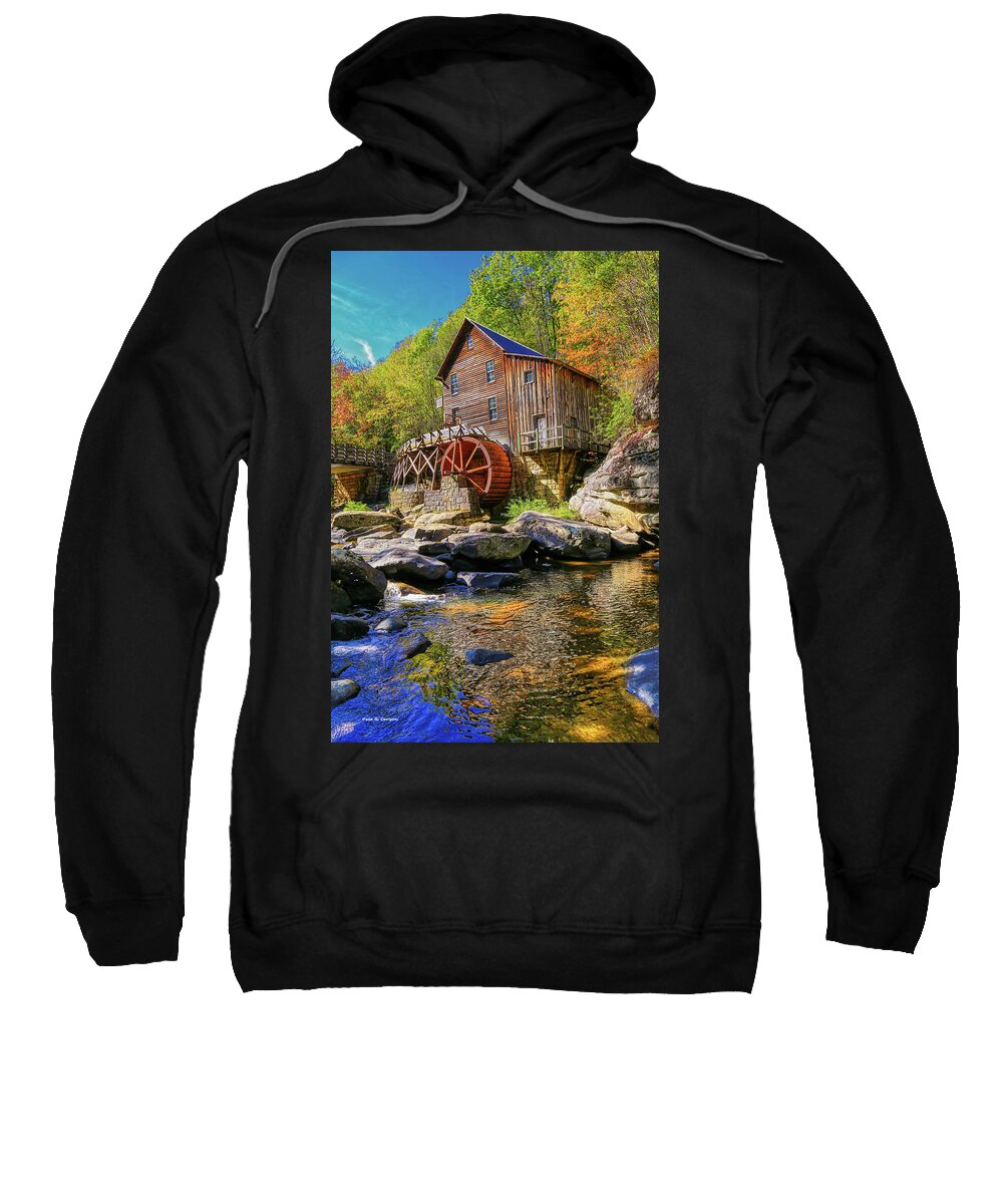 Glade Creek Mill Sweatshirt featuring the photograph Autumn at the Mill by Dale R Carlson