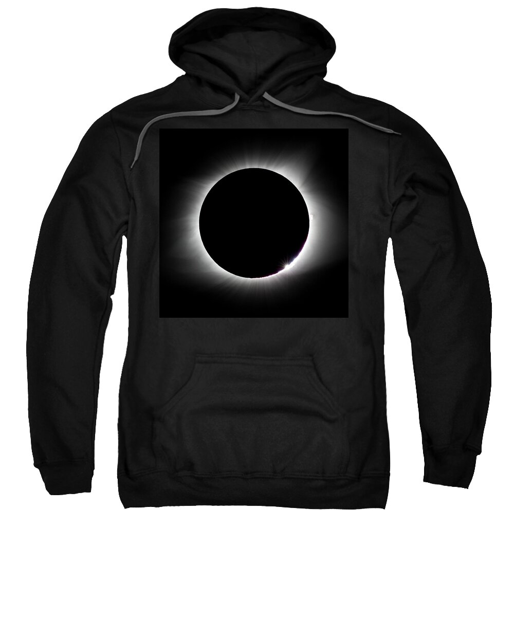 Solar Eclipse Sweatshirt featuring the photograph Baily's Bead by David Beechum