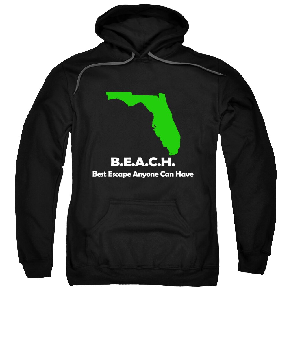 Florida Sweatshirt featuring the digital art Beach Best Escape Anyone Can Have by Jacob Zelazny