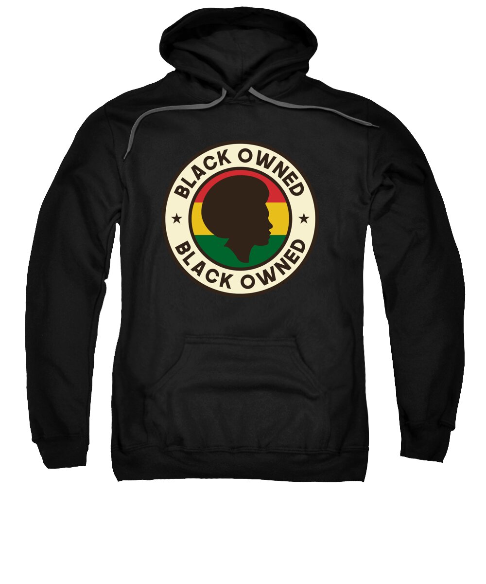 Cool Sweatshirt featuring the digital art Black Owned Black History Month by Flippin Sweet Gear