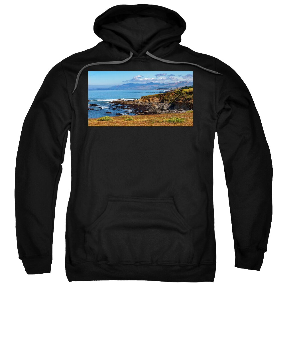 California Sweatshirt featuring the photograph Blooming Cliffs by Dan Carmichael