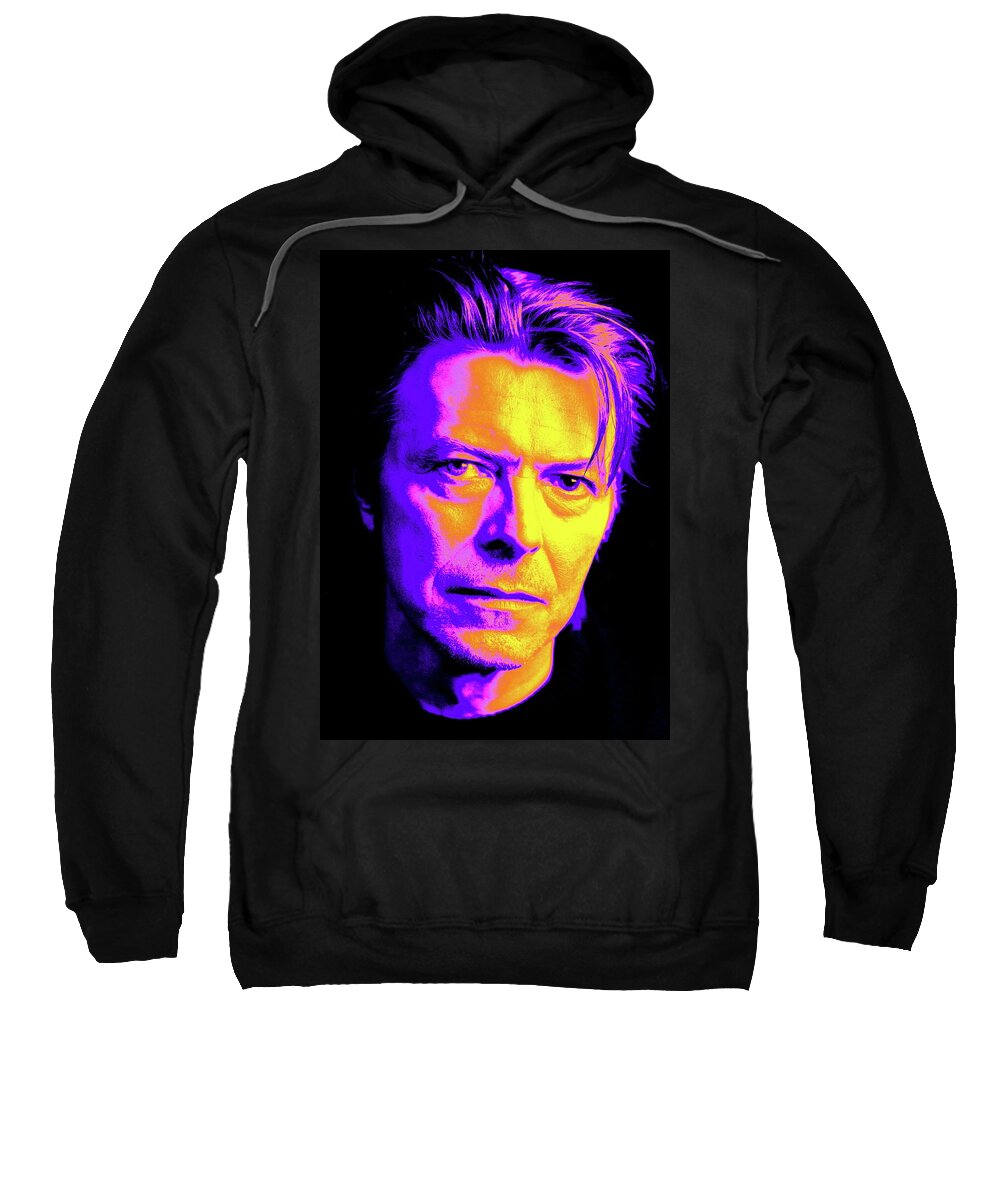 David Bowie Sweatshirt featuring the digital art Bowie by Larry Beat