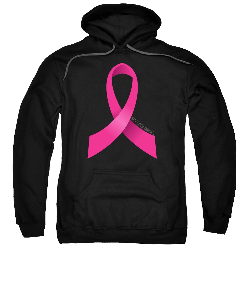 Funny Sweatshirt featuring the digital art Breast Cancer Awareness by Flippin Sweet Gear