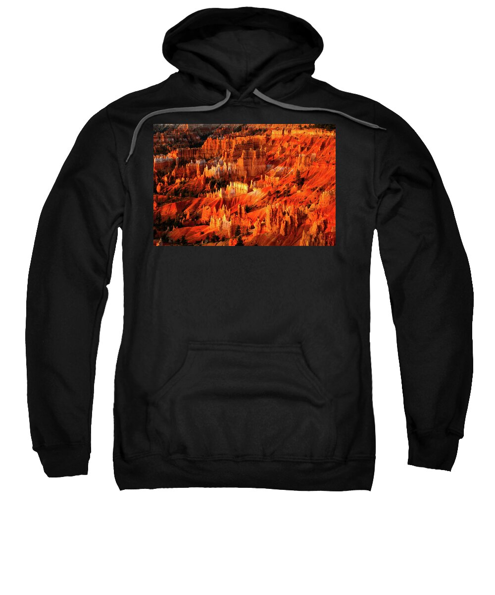 Bryce Canyon Sweatshirt featuring the photograph Fire Dance - Bryce Canyon National Park. Utah by Earth And Spirit
