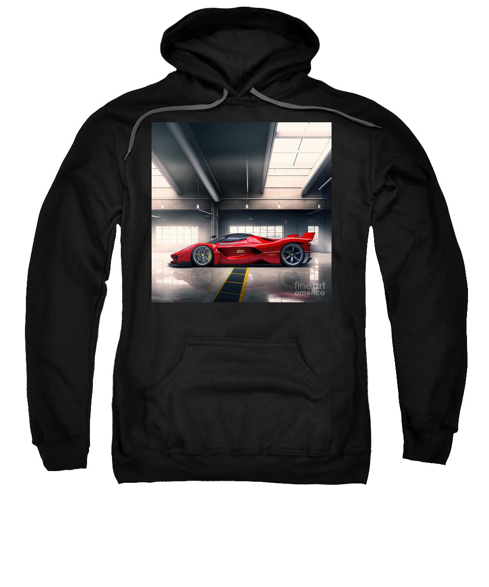 Ferrari Sweatshirt featuring the photograph Car Design Ferrari Series 1115-b by Carlos Diaz