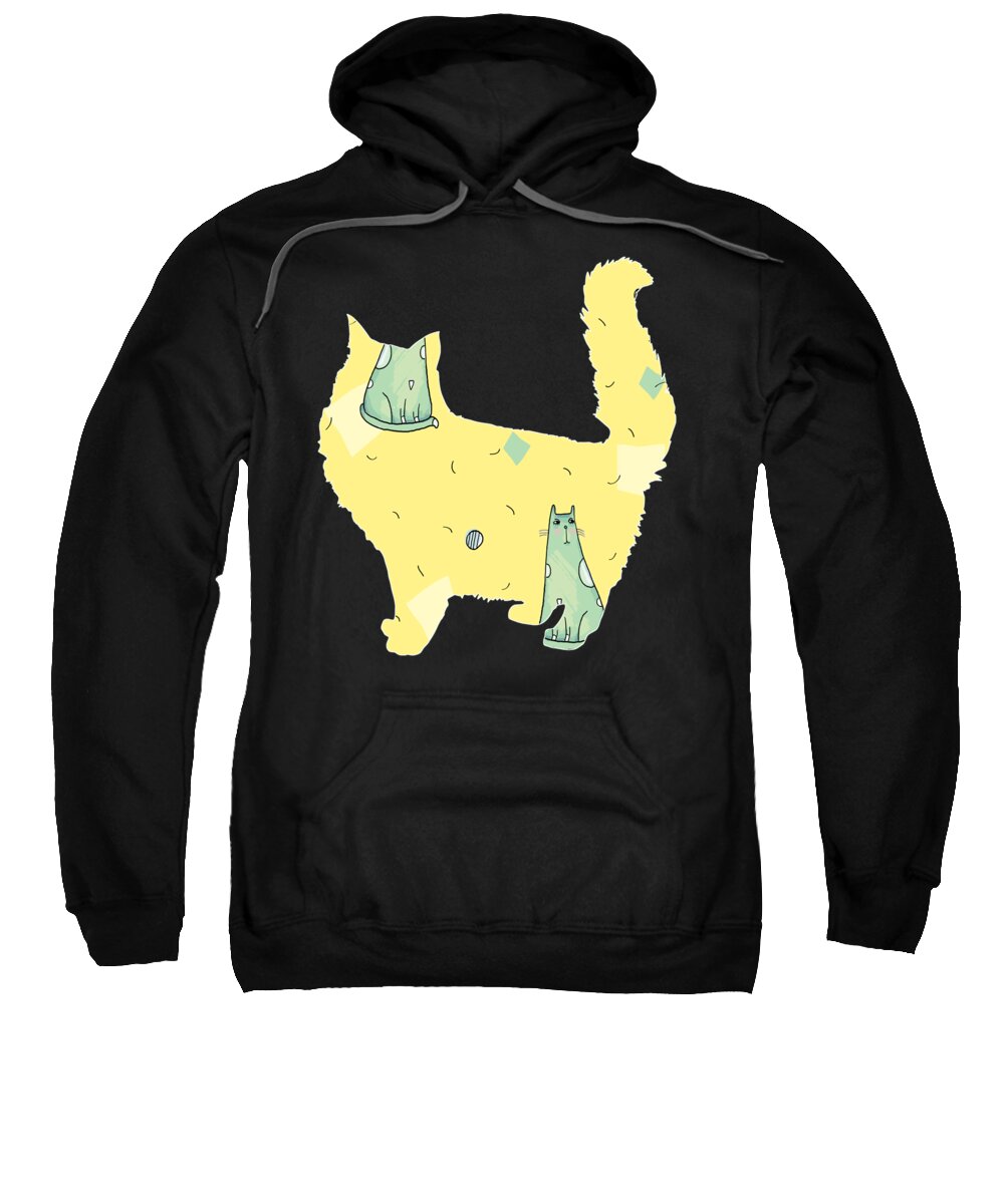 Cat Memes Sweatshirt featuring the digital art Cat 138 by Lin Watchorn