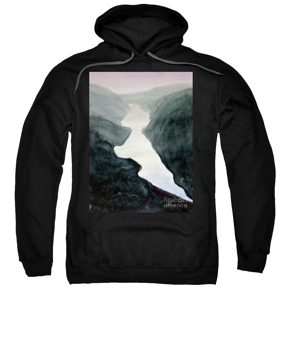 Original Watercolor Sweatshirt featuring the painting Columbia Lake by Phillip Jones