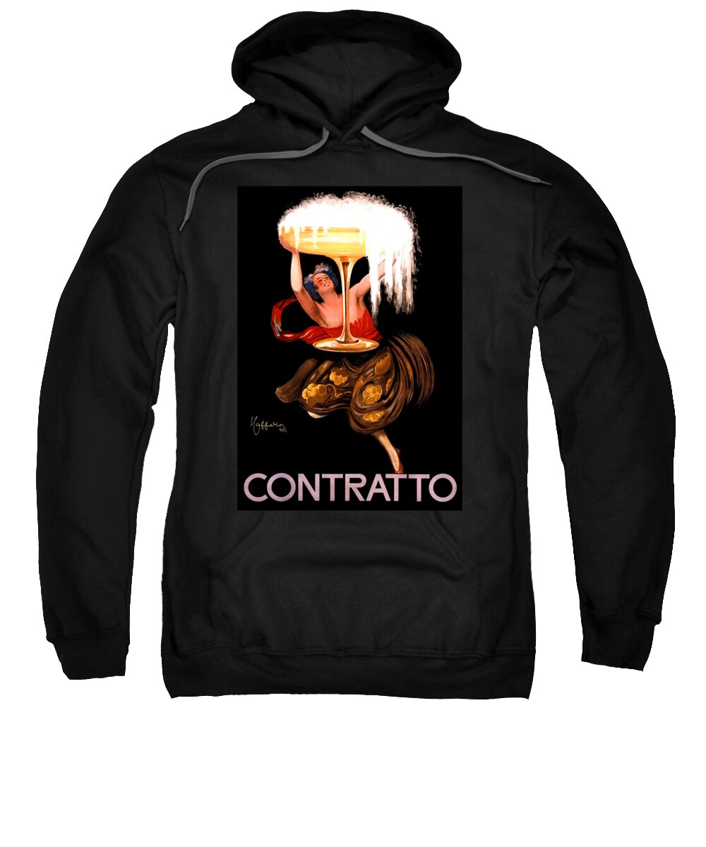 Contratto Sweatshirt featuring the painting Contratto Advertising Poster by Leonetto Cappiello