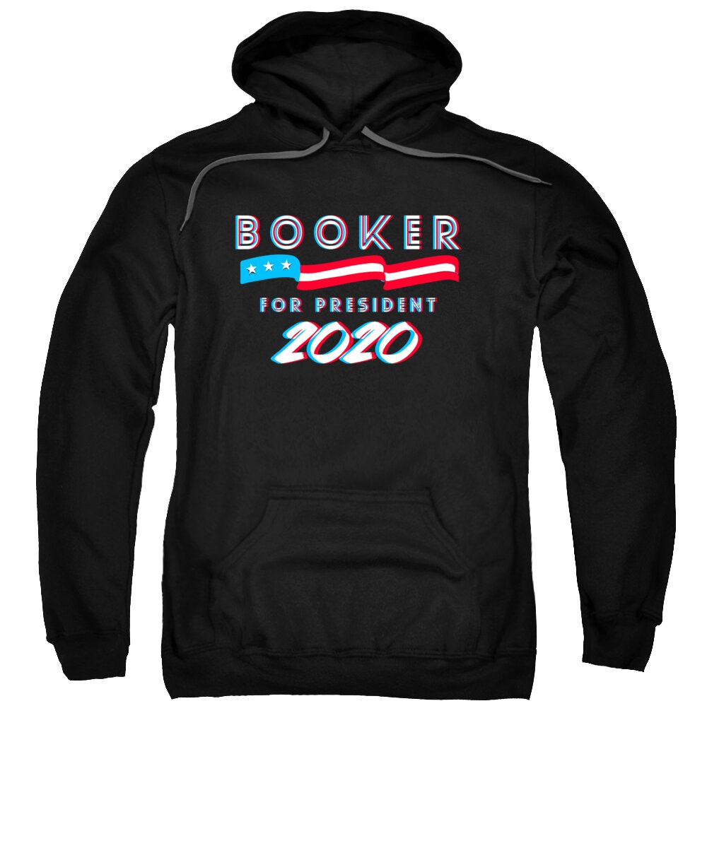 Election Sweatshirt featuring the digital art Corey Booker For President 2020 by Flippin Sweet Gear