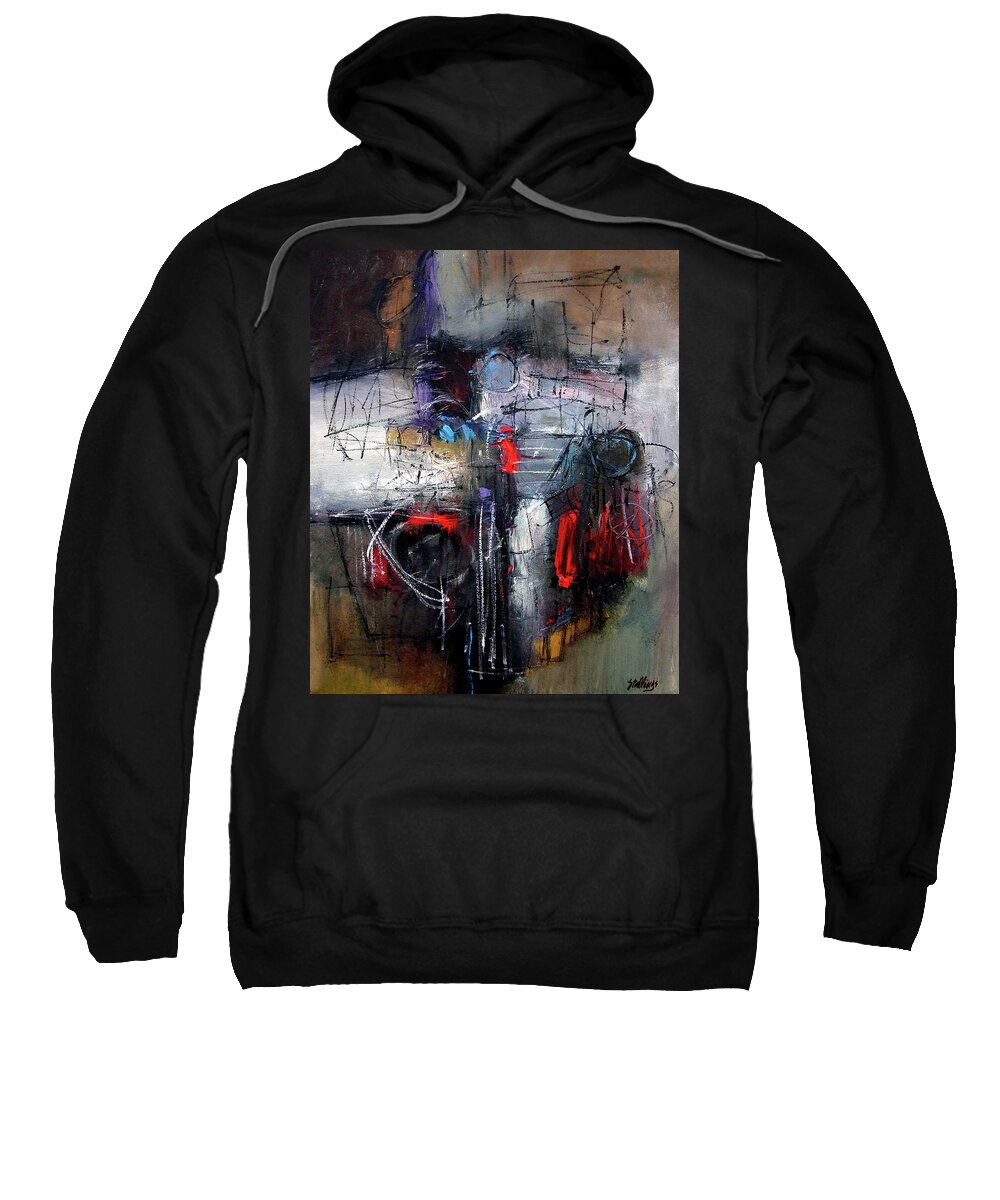  Sweatshirt featuring the painting Counterbalance by Jim Stallings