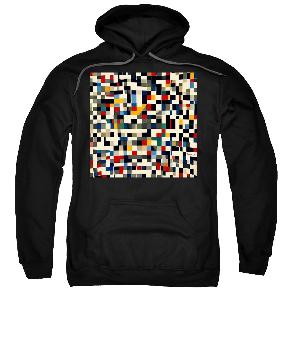 Art Sweatshirt featuring the digital art Cube - No.1 by Fred Larucci
