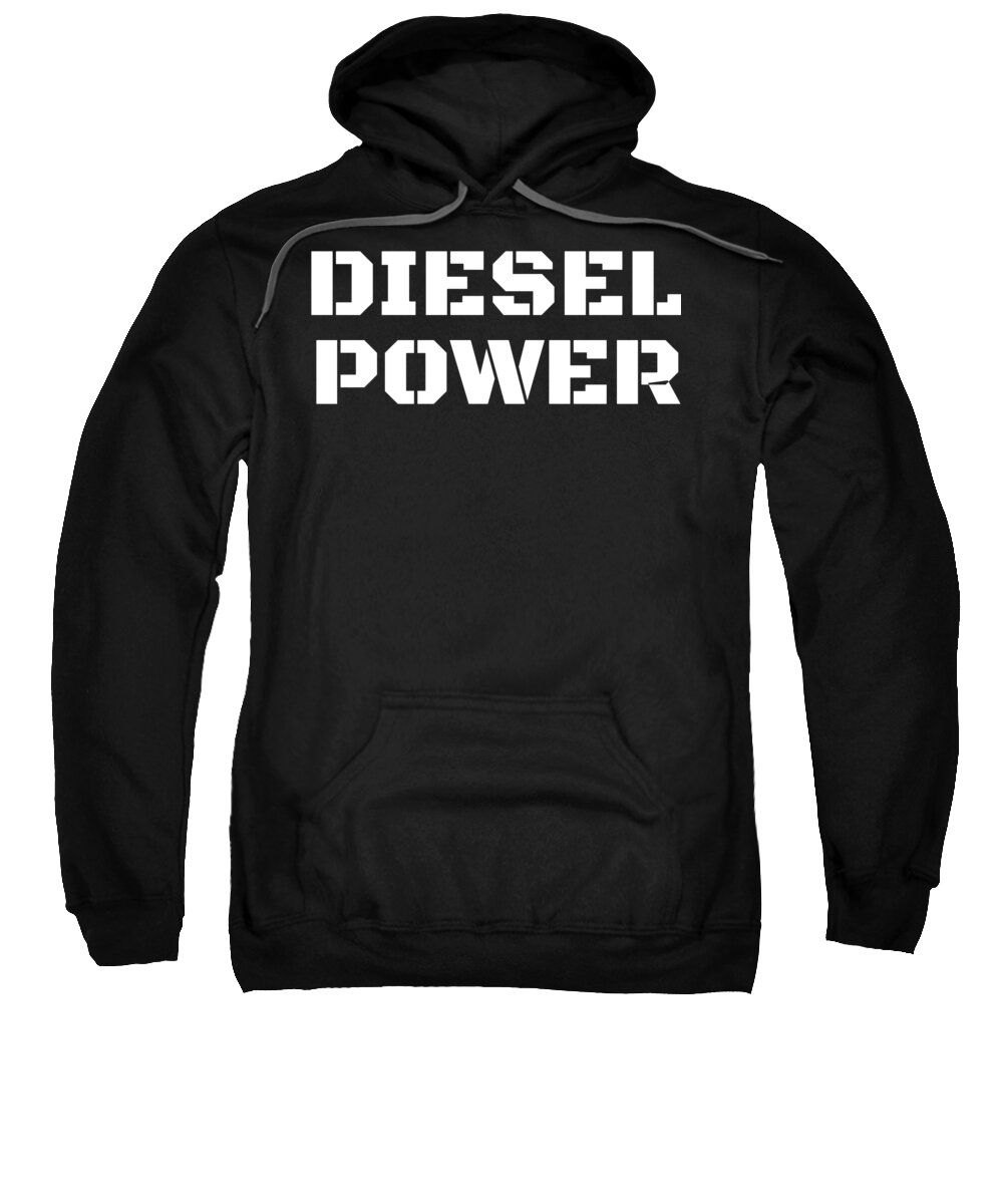 Diesel Sweatshirt featuring the drawing Diesel Stencil Diesels Trucks Roll Coal Truck Lover Gift Long Sleeve T-Shirt by Julien
