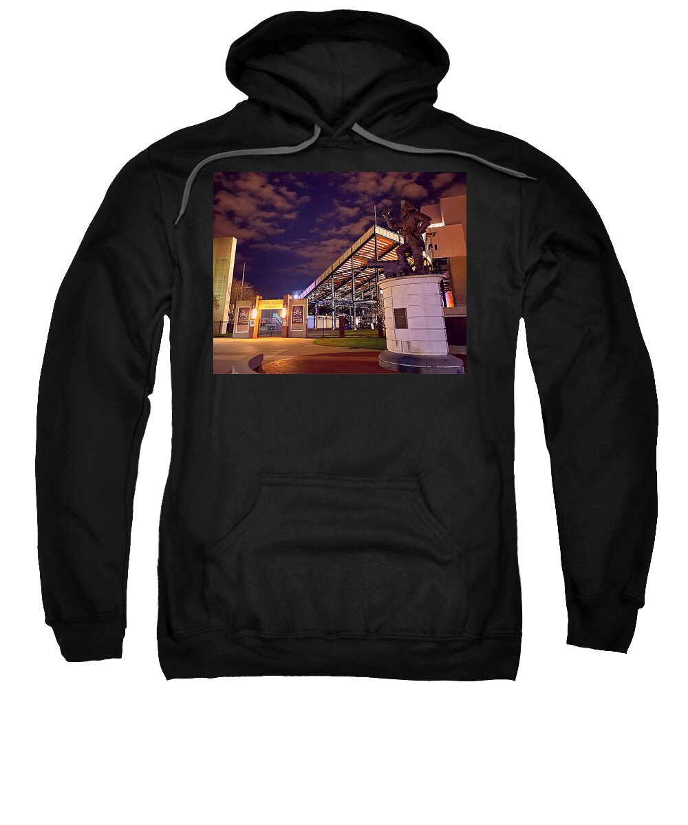 Dowdy Sweatshirt featuring the photograph Dowdy Ficklen by Moonlight by Lee Darnell