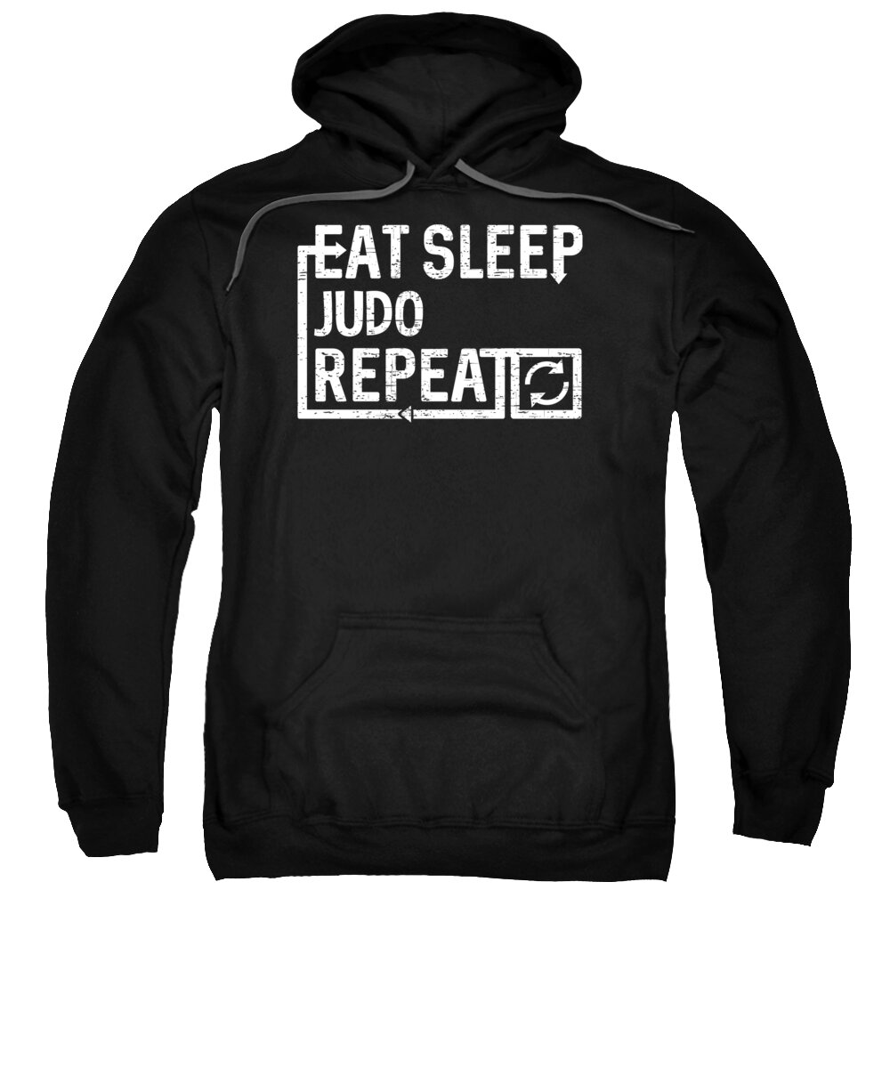 Cool Sweatshirt featuring the digital art Eat Sleep Judo by Flippin Sweet Gear