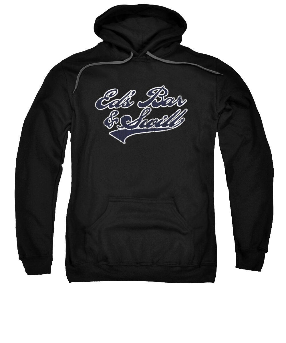 Funny Sweatshirt featuring the digital art Eds Bar And Swill Retro by Flippin Sweet Gear