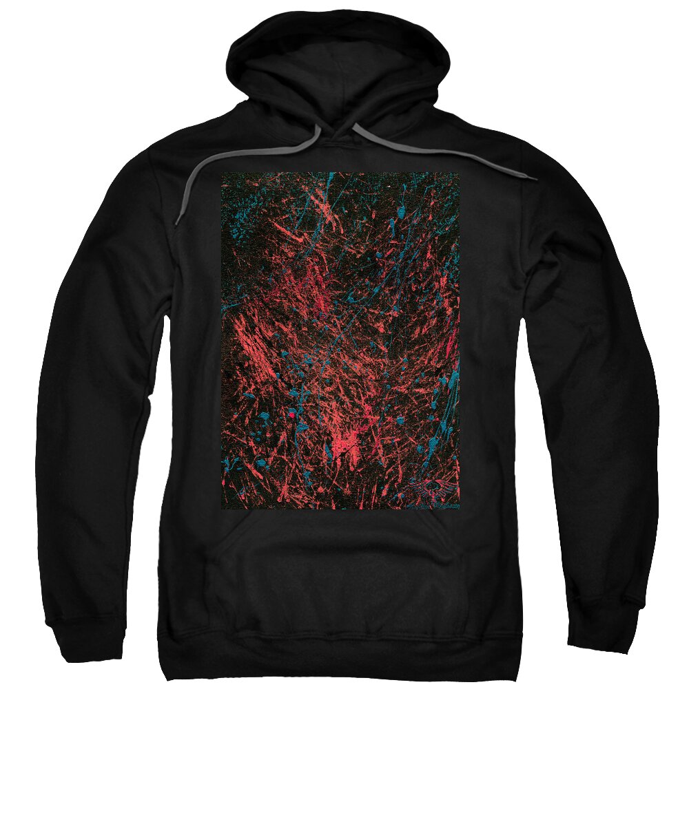 Abstract Sweatshirt featuring the painting Embracing Darkness by Heather Meglasson Impact Artist