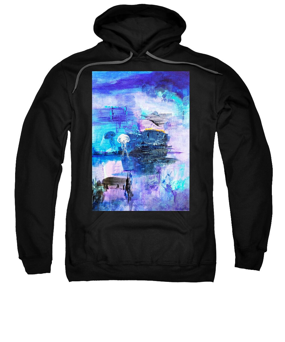 Abstract Sweatshirt featuring the painting Extraordinary by Christine Bolden