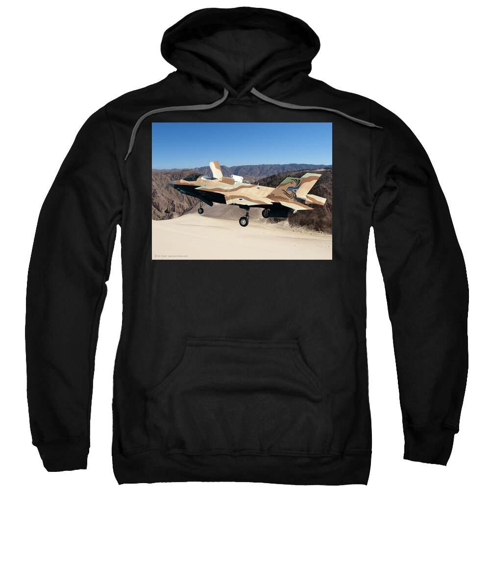 Lightning Sweatshirt featuring the digital art F-35IB Barak II by Custom Aviation Art