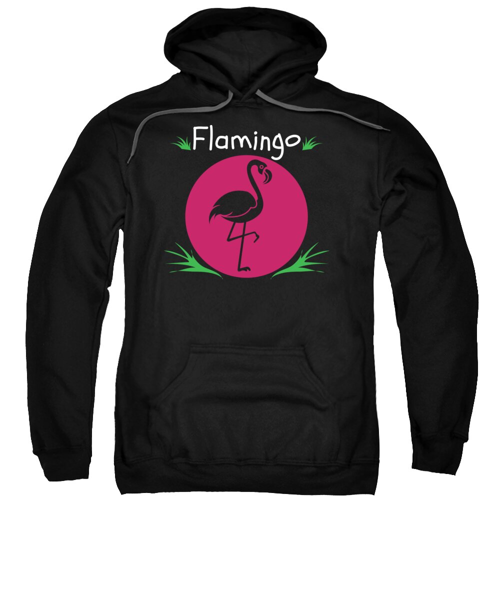 Birthday Sweatshirt featuring the digital art Flamingo Shirt Flamingo Water Bird Pink Gift Tee by Haselshirt