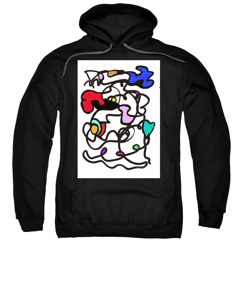 Abstract Expressionism Sweatshirt featuring the digital art Floating Around Us in the Air by Zotshee Zotshee