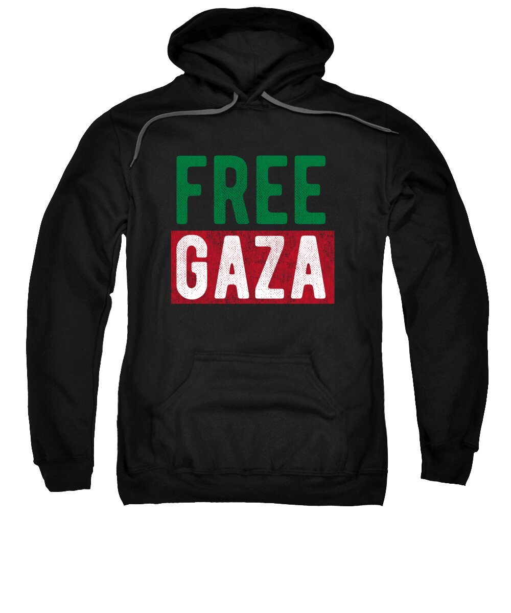 Palestine Sweatshirt featuring the digital art Free Gaza Palestine by Flippin Sweet Gear