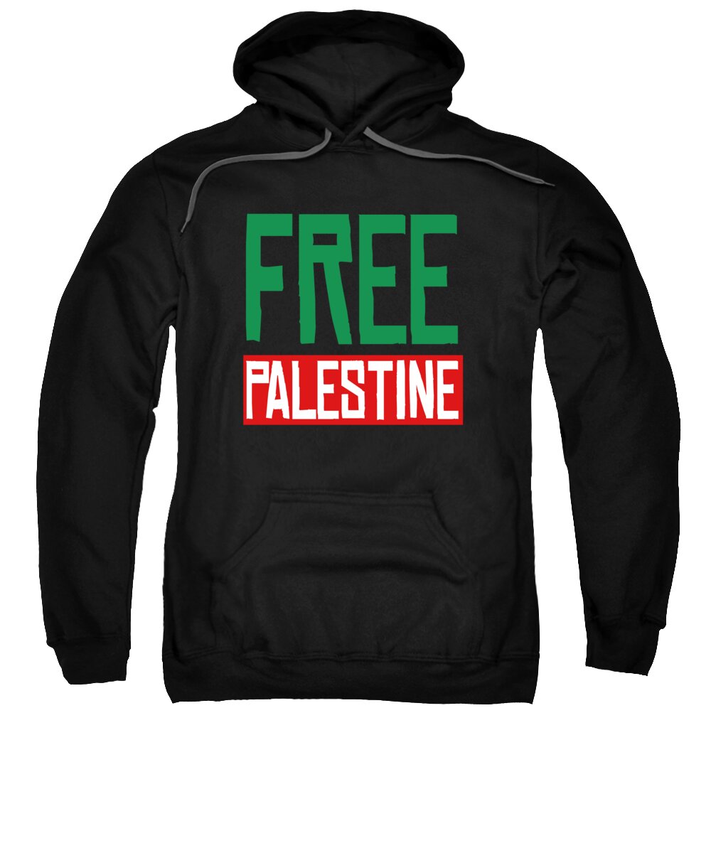 Palestine Sweatshirt featuring the digital art Free Palestine by Flippin Sweet Gear