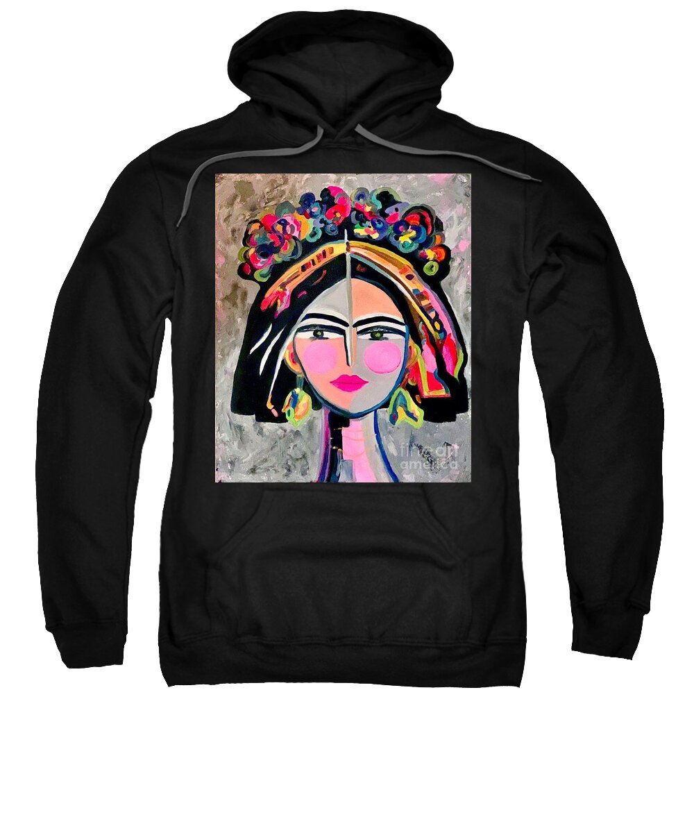 Frida Sweatshirt featuring the painting Frida by Patsy Walton