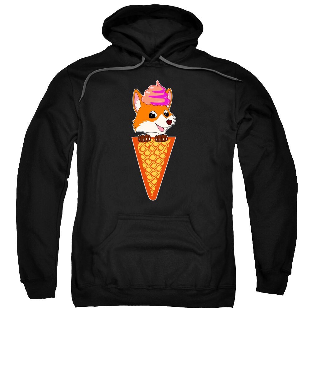 Funny Fox with Ice Cream Forest Cute Animal Gift Adult Pull-Over Hoodie by  Lukas Davis - Pixels