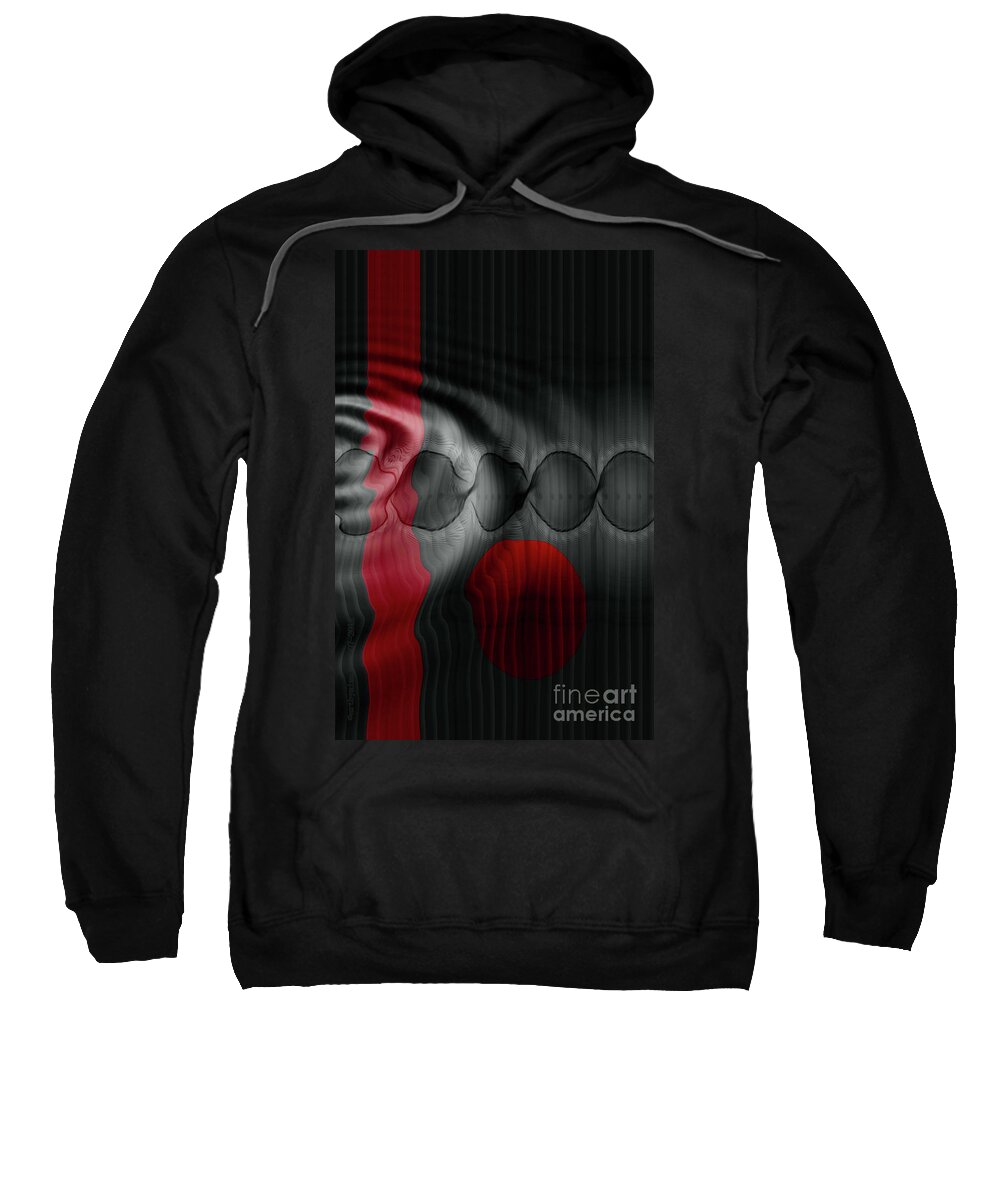 Symbolic Sweatshirt featuring the digital art Gliding through an Echo by Mimulux Patricia No