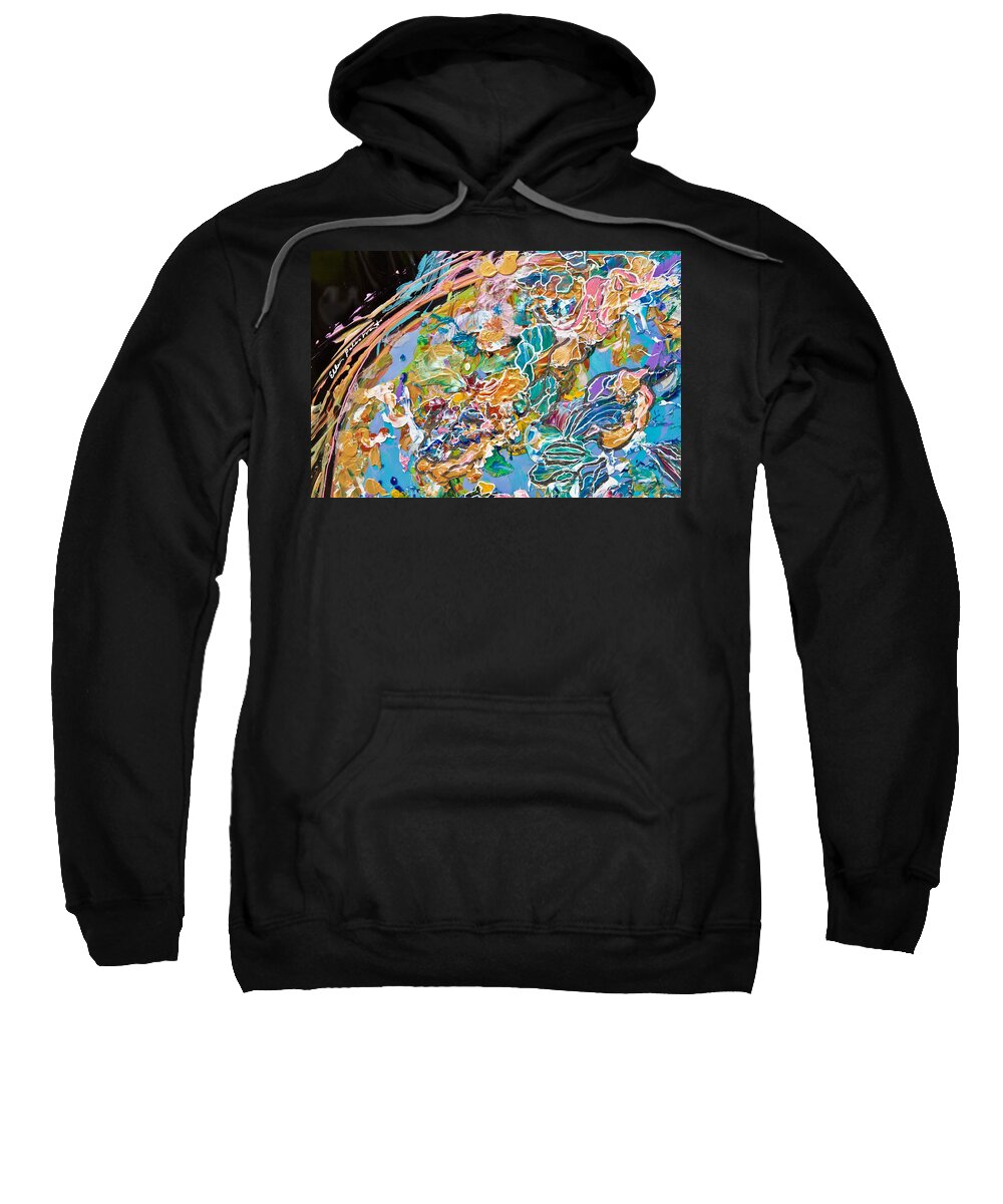 Wall Art Sweatshirt featuring the painting Glimpsing a Spherical by Ellen Palestrant