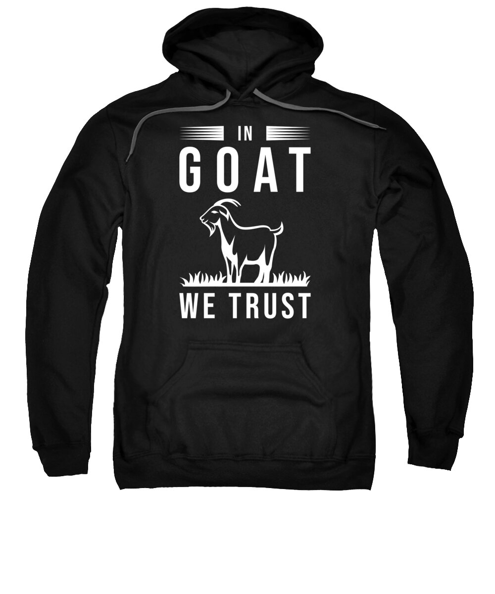 Goat Saying Funny Sweatshirt featuring the digital art Goat Saying Funny by Manuel Schmucker
