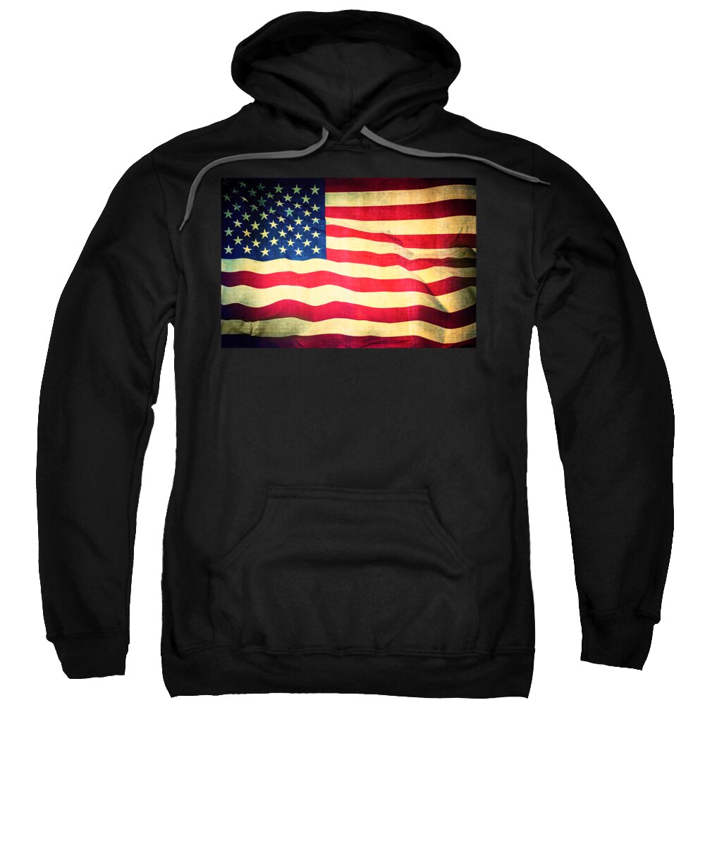 American Sweatshirt featuring the photograph Grand old flag, US flag by Delphimages Flag Creations