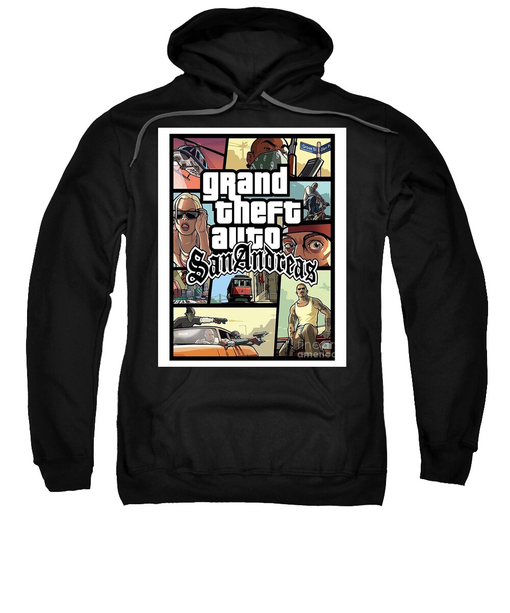 Grand Theft Auto San Andreas GTA V Game Grand Adult Pull-Over Hoodie by  Steve Palmer - Fine Art America