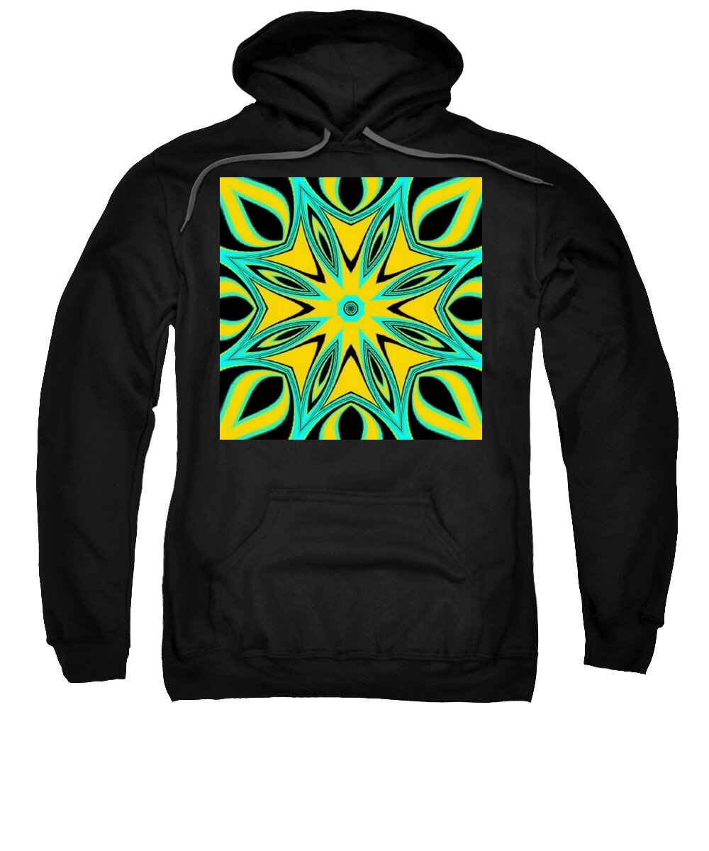 Black Sweatshirt featuring the digital art Happiness Pop by Designs By L
