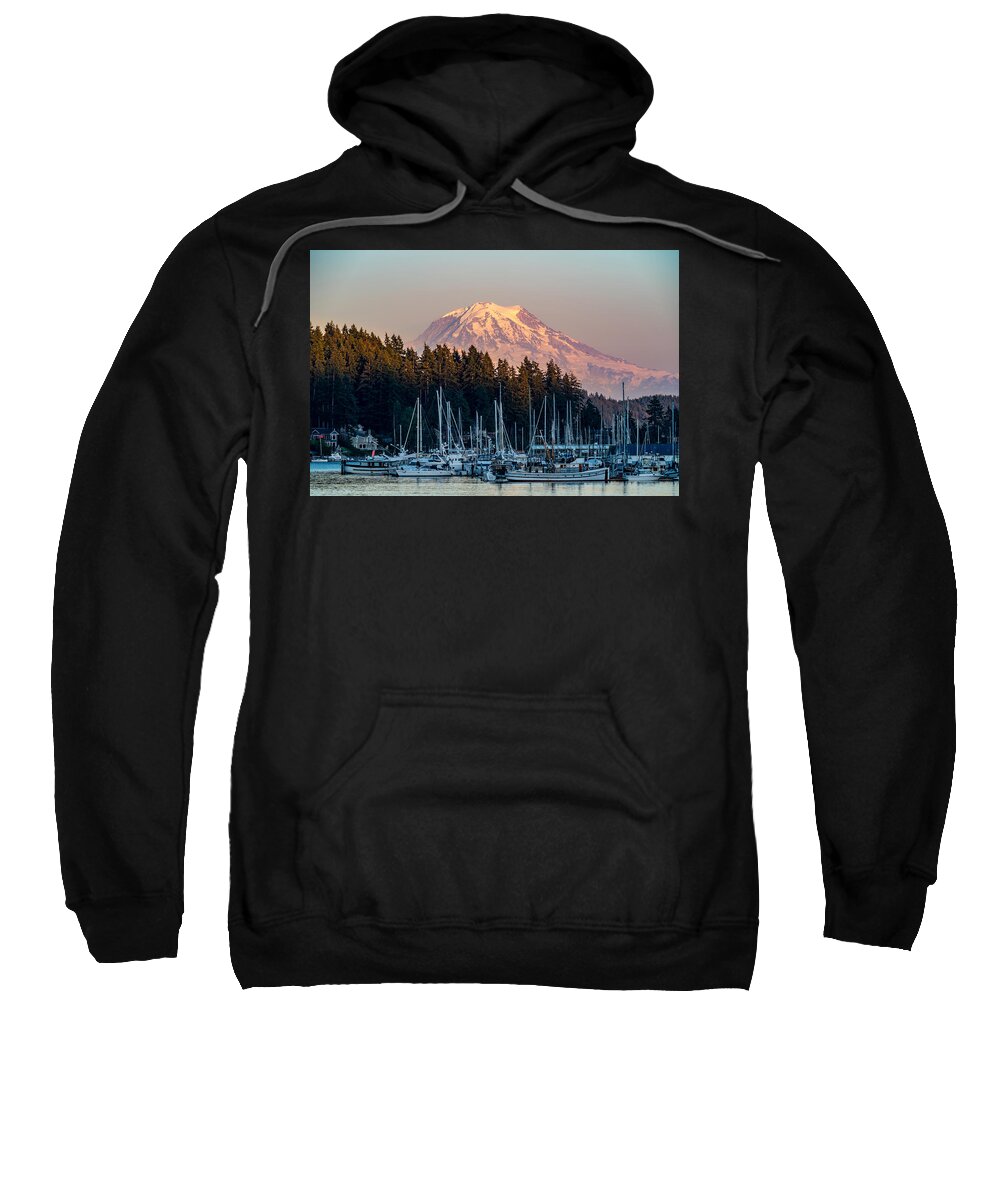 Gig Harbor Sweatshirt featuring the photograph Harbor Viewpoint by Clinton Ward