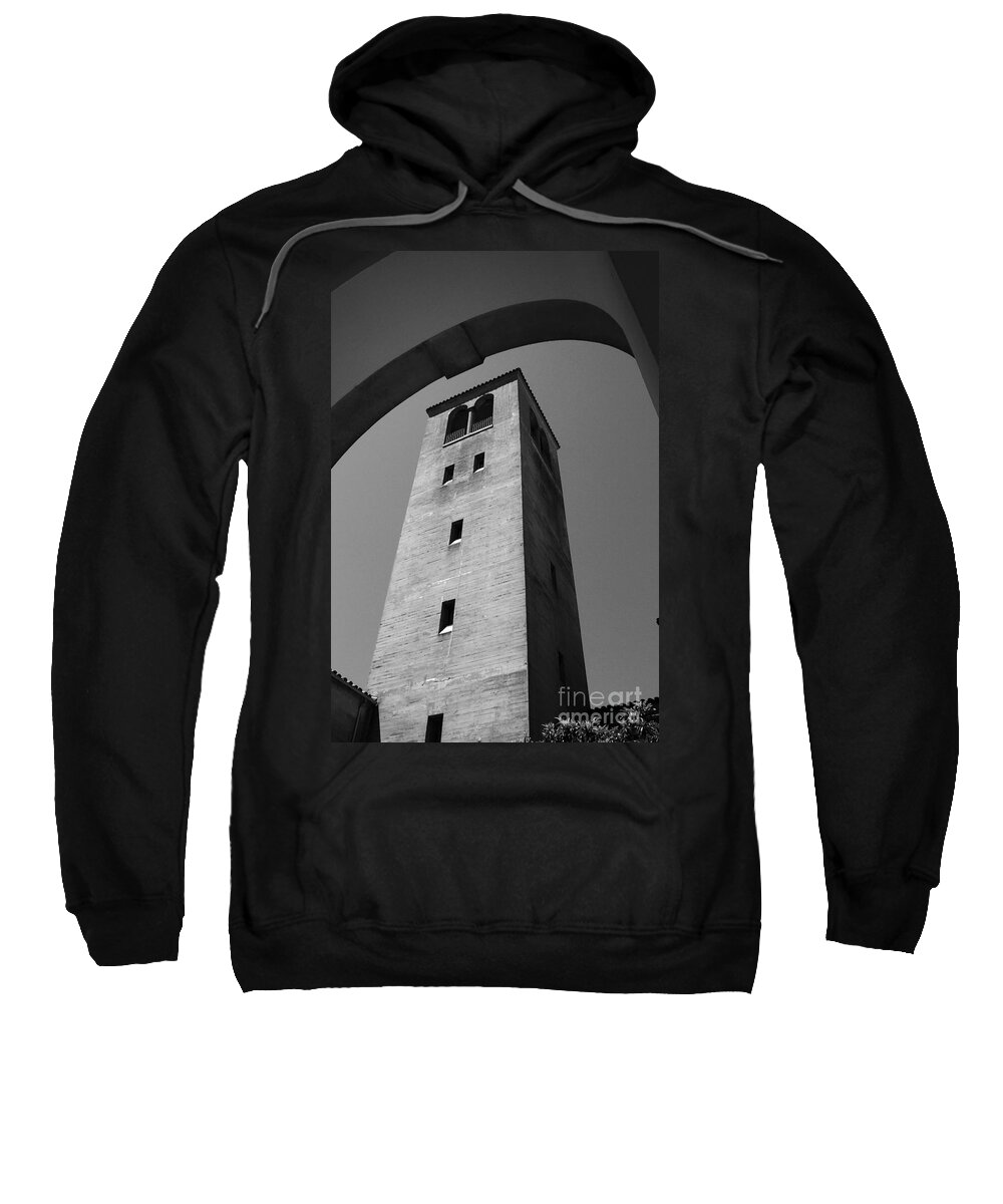 San Francisco Arts Institute Sweatshirt featuring the photograph Haunted Tower of the San Francisco Arts Institute by Tony Lee