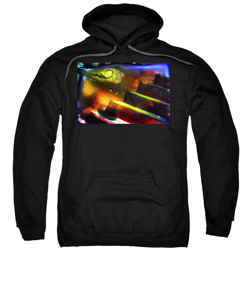 Abstract Sweatshirt featuring the photograph Heart of Glass by Skip Hunt