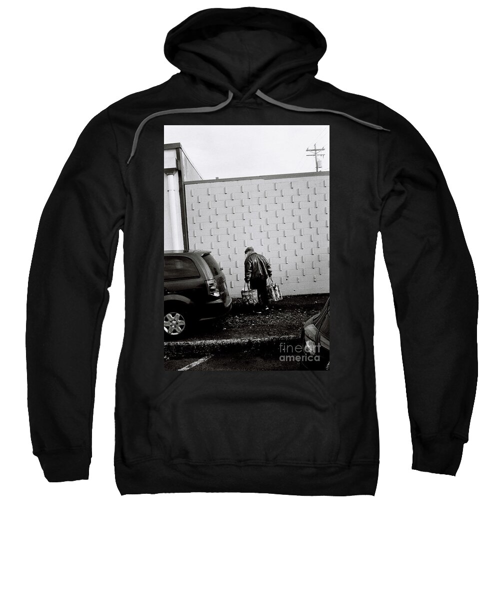 Street Photography Sweatshirt featuring the photograph Heavy Burdens by Chriss Pagani