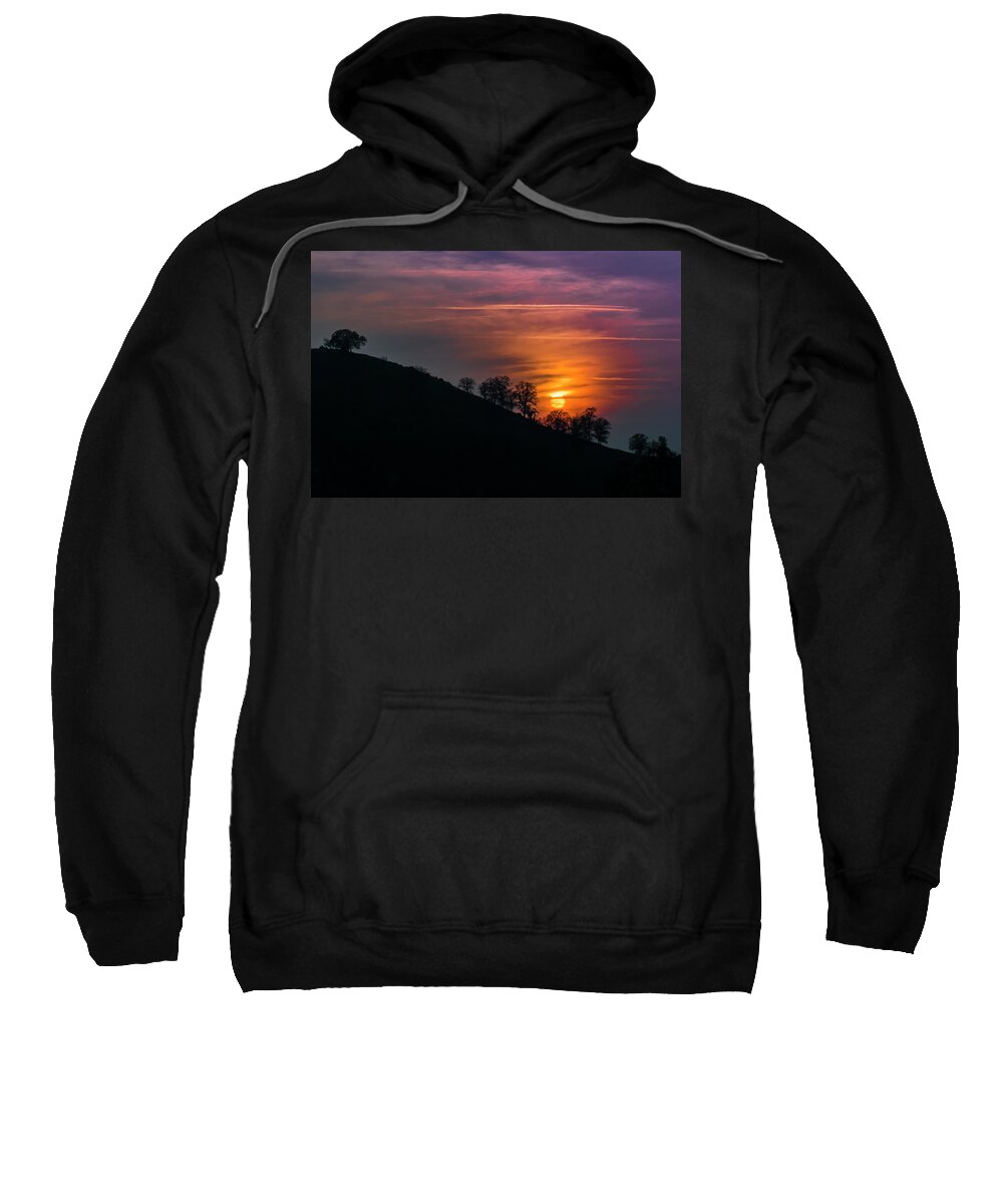 Sunset Sweatshirt featuring the photograph Hillside Sunset by Patti Deters