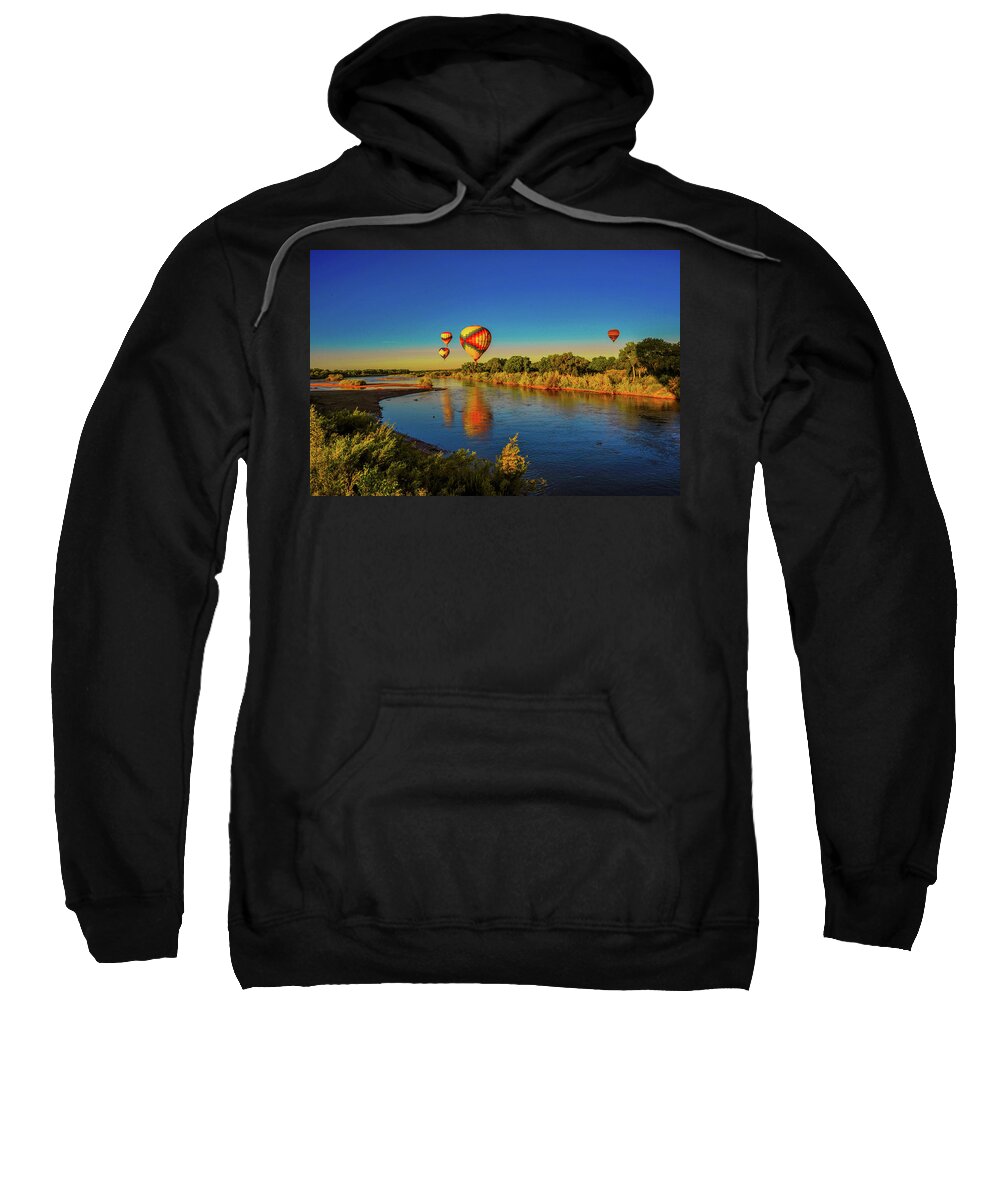 Balloons Sweatshirt featuring the photograph Hot Air Balloons 041 by James C Richardson